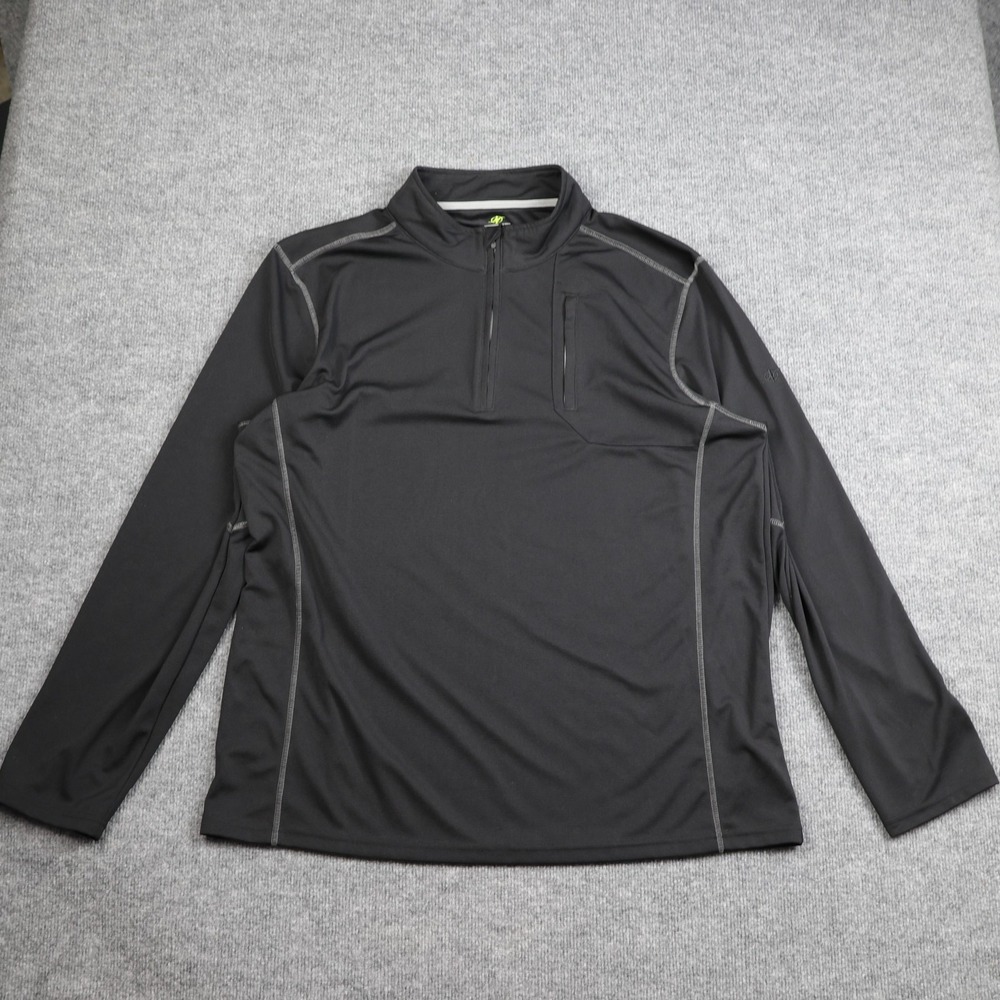 NordicTrack Pullover Mens 2XL Black Quarter Zip Athletic Long Sleeve Running